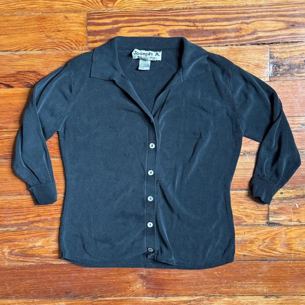 Joseph a black silk button up top